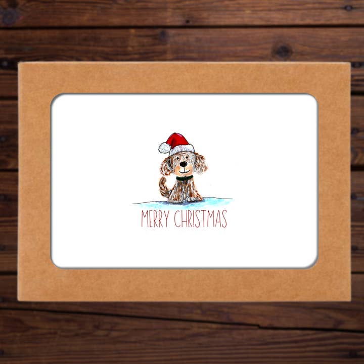 Merry Christmas Puppy 3 - Greeting Card for wholesale by Kevin & Kaia
