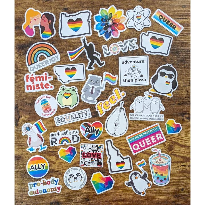 PrismPressCo - Wholesale Sticker - Queer Joy W Lavender Sticker, Pride Sticker, Vinyl Sticker3