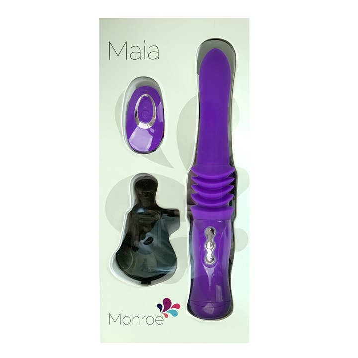 Maia Toys - Wholesale Sex Toy - Monroe Rechargable Silicone Thrusting Love Machine - Purple3