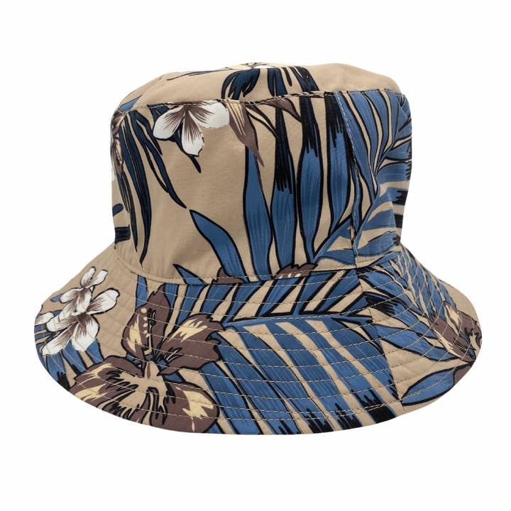Jacaru 1872 Beige Frangipani Bucket Hat for wholesale by Jacaru Australia