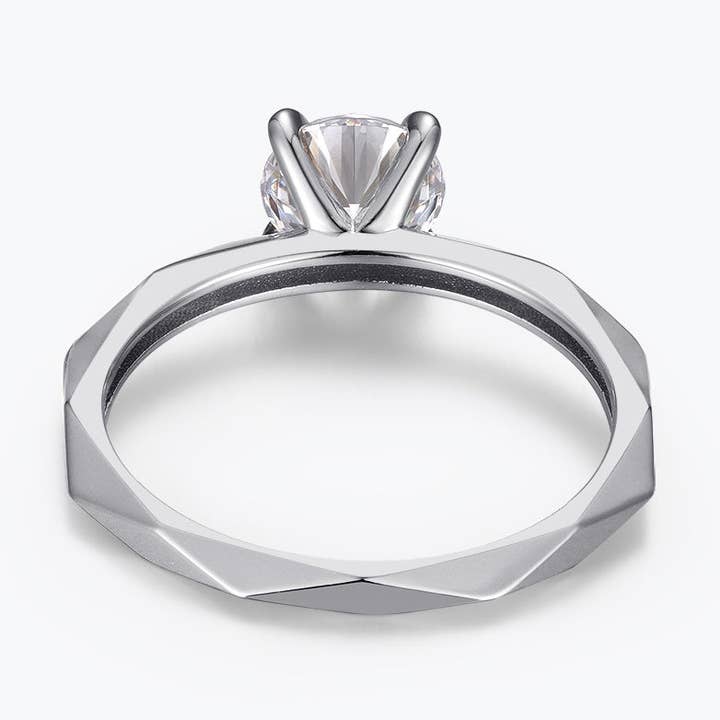 Dissoo® 1.0 Carat Round Cut Moissanite Engagement Wedding Ring in Gold Vermeil for wholesale by Dissoo