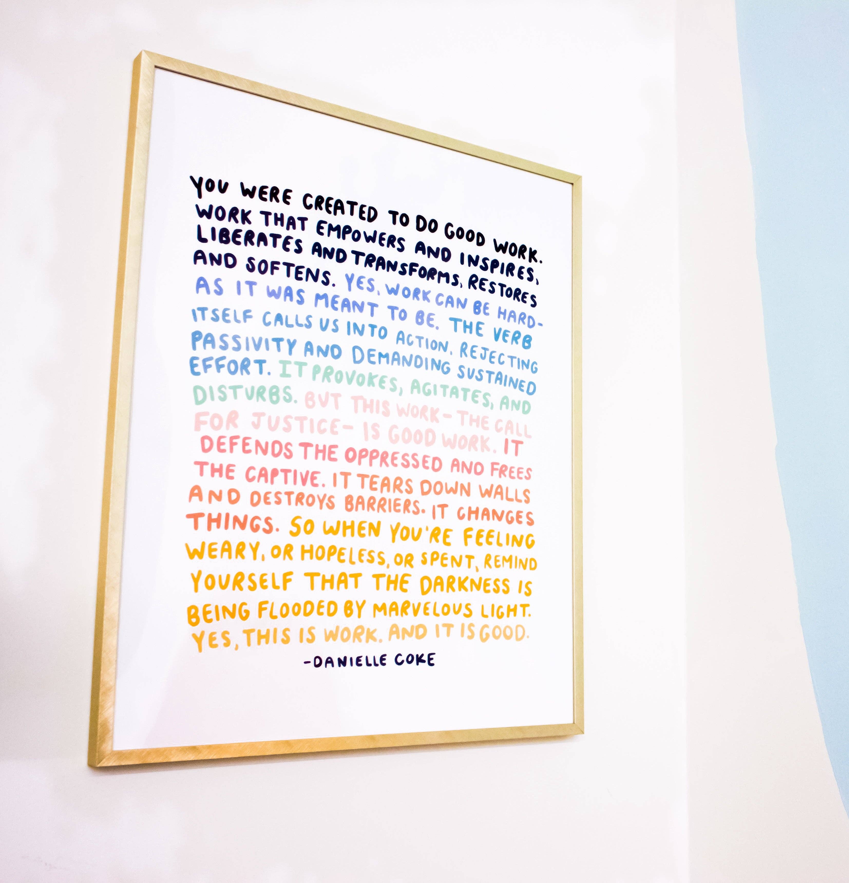 Oh Happy Dani - Wholesale Art Print - Good Work Print2