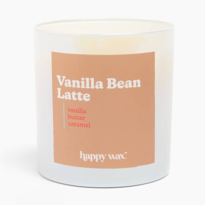 Vela de mecha única con sabor a vainilla Bean Latte para venta al por mayor de Happy Wax