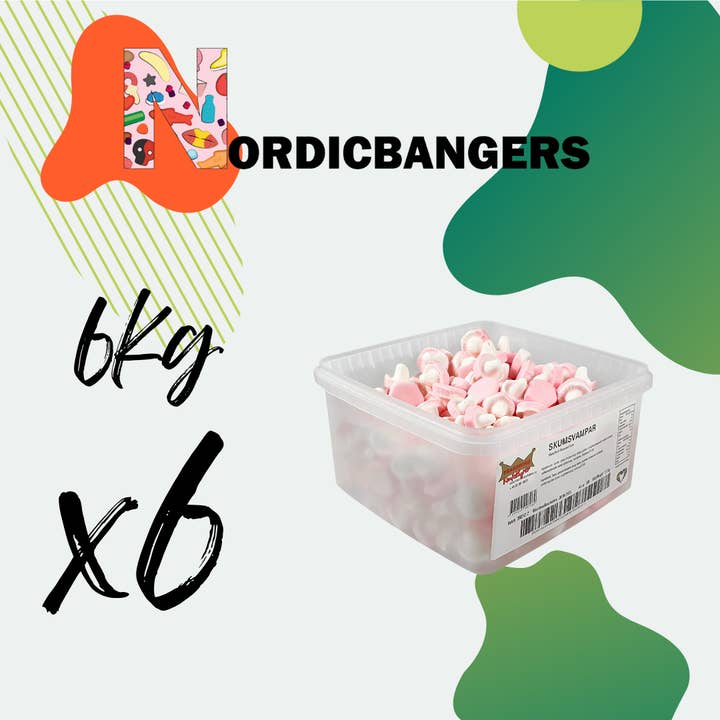 Nordicbangers - Swedish Candy Supply - Wholesale Gummy - Swedish Candy Foam Mushrooms 1 kg2