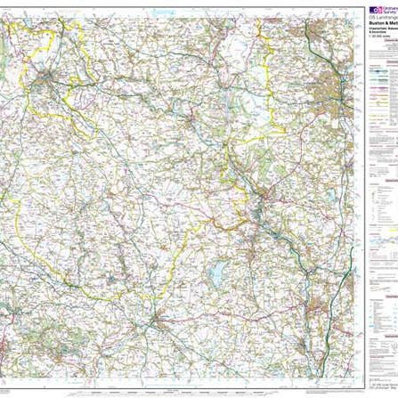 Mapa de Landranger de Buxton Matlock Chesterfield - Encuesta de artillería para venta al por mayor de Map Marketing Limited