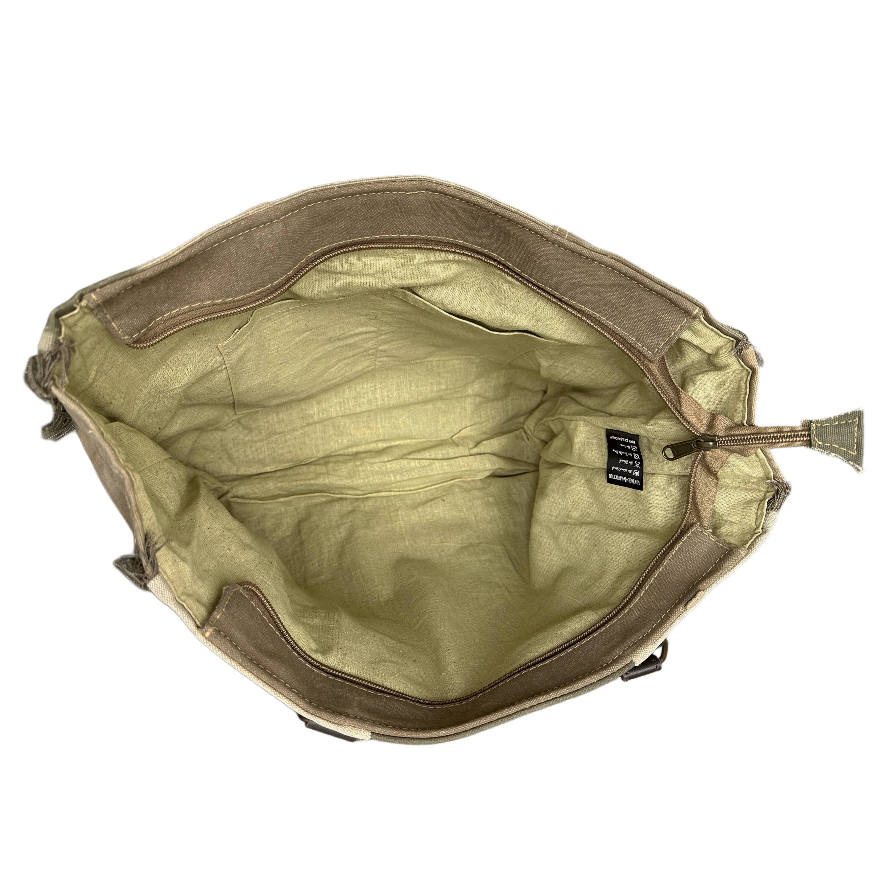 Vintage Addiction - Wholesale Tote Bag - Women's - Recycled Tent Tote with Vintage Textiles (Zipper Top)8