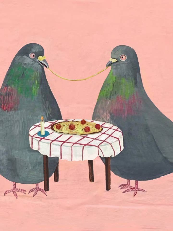 Spaghetti Date for wholesale by Caryn Cast Art