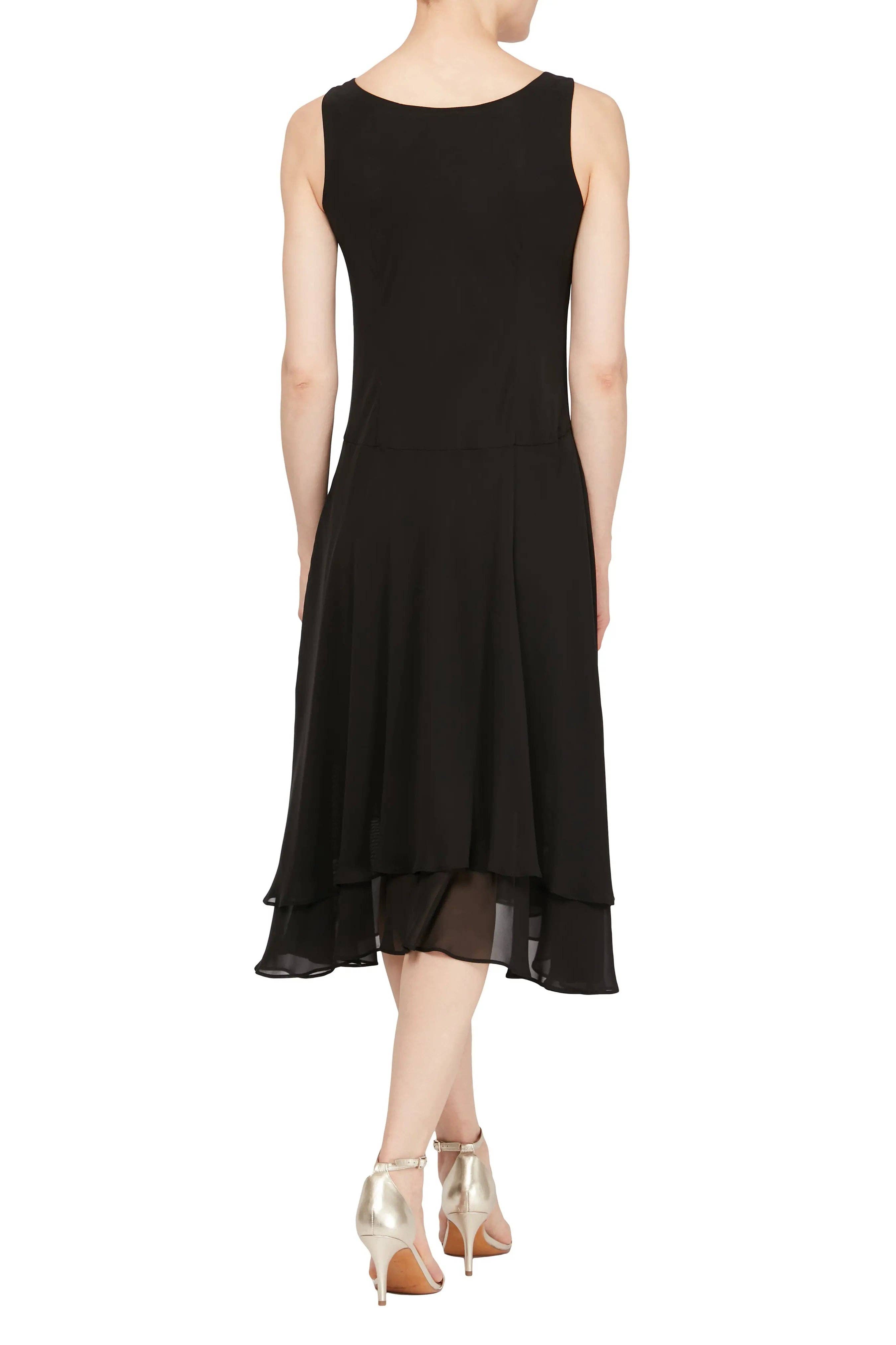 Immediate Apparel - Wholesale Dress - Women's - SL Fashion Beaded Trim Chiffon Dress Jacket Set0