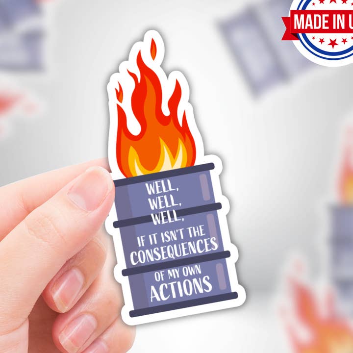 Autocollant Vinyle Conséquences de Ma Mauvaise Décision pour la vente par Coyote Color