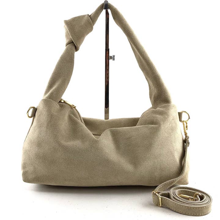Hobo Florentia schoudertas van suède voor wholesale door MILANO AMOUR