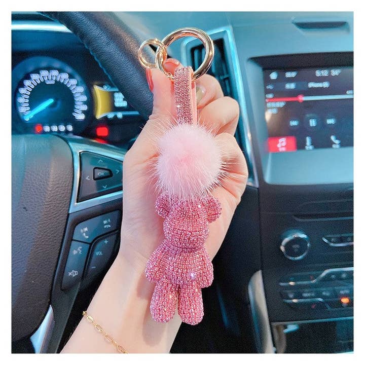 Ciondolo Portachiavi Orso Diamante Completo per la vendita all'ingrosso da parte di Mirazshoes WholeSale