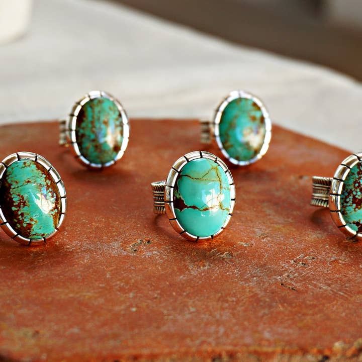 Sowell Jewelry - Wholesale Single Stone/Solitaire Ring - *Limited Edition* Number 8 Turquoise Sterling Silver Ring7