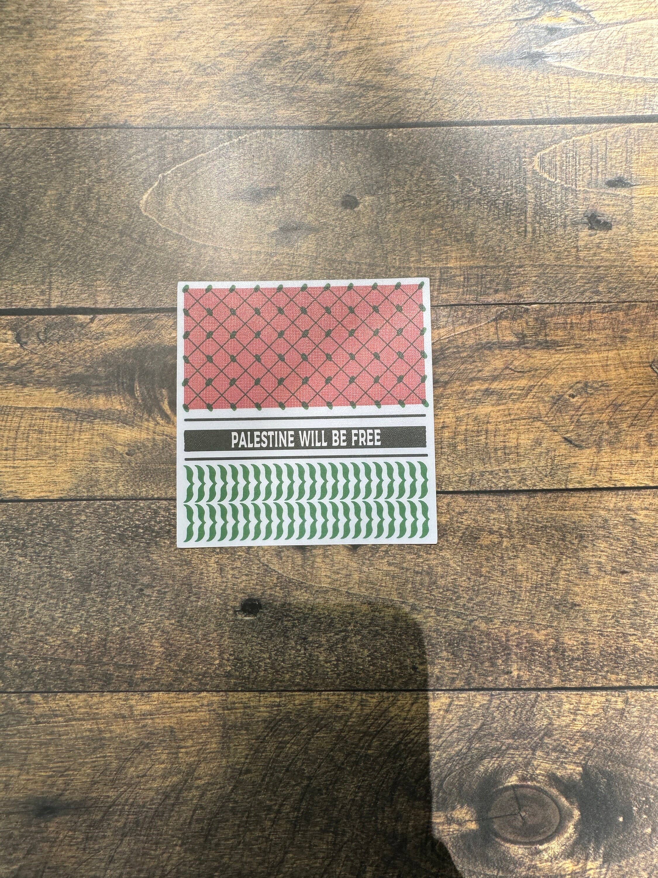 Hawburns Studio - Wholesale Sticker - Palestine Free Keffiyeh Sticker - Proceeds to Relief Fund1
