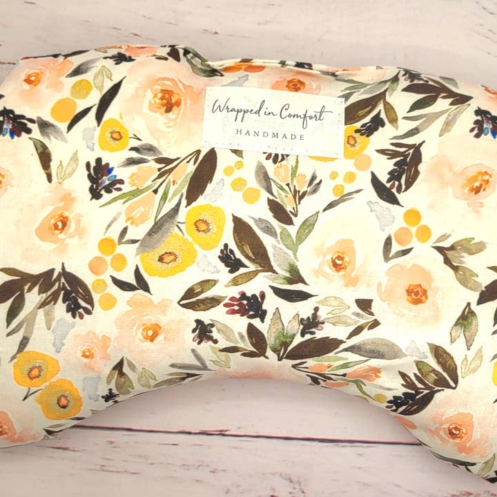 Coussin chauffant en coton biologique, en forme de haricot pour la vente par Wrapped In Comfort