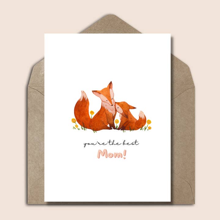 Süße Muttertags-Grußkarte mit Fuchs für den Großhandel von Studio Mo