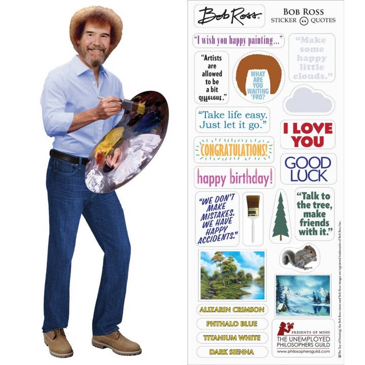 Unemployed Philosophers Guild - Wholesale Everyday Greeting Card - Bob Ross Card