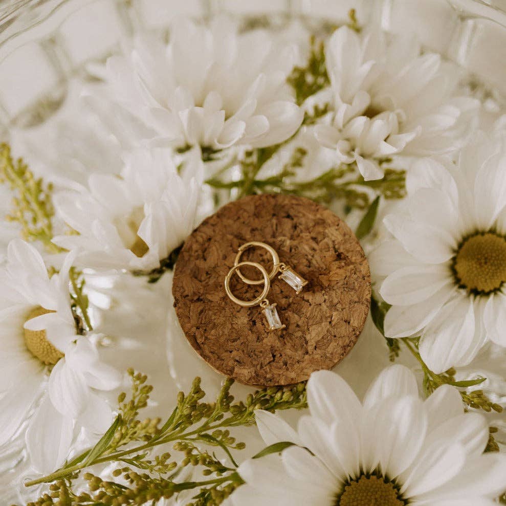 Mauve Jewelry Co. - Wholesale Huggie Earrings - Sophie Baguette Diamond Dangle Hoops8