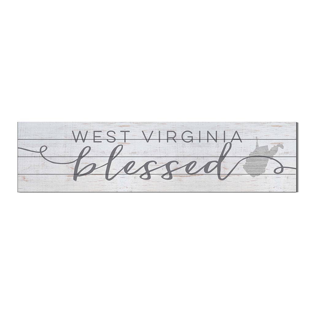 Kindred Hearts - Wholesale Sign - 40x10 West Virginia Blessed Weathered Slat Sign0
