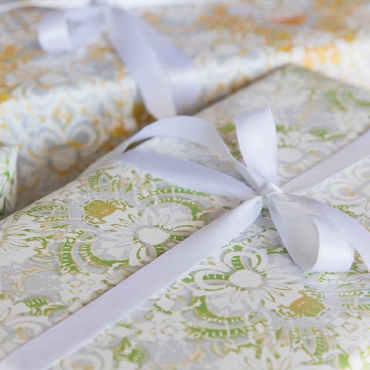 Pearl & Maude Home - Wholesale Wrapping Paper Roll - Wrapping Paper Roll ~ Carmen, Lime Green Gift Wrap