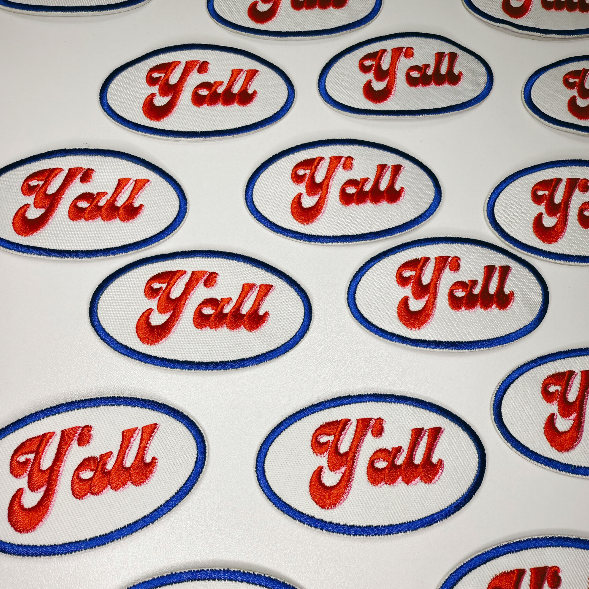 TEELUX - Wholesale Patch - 3" Y'all -  Embroidered Hat Patch0