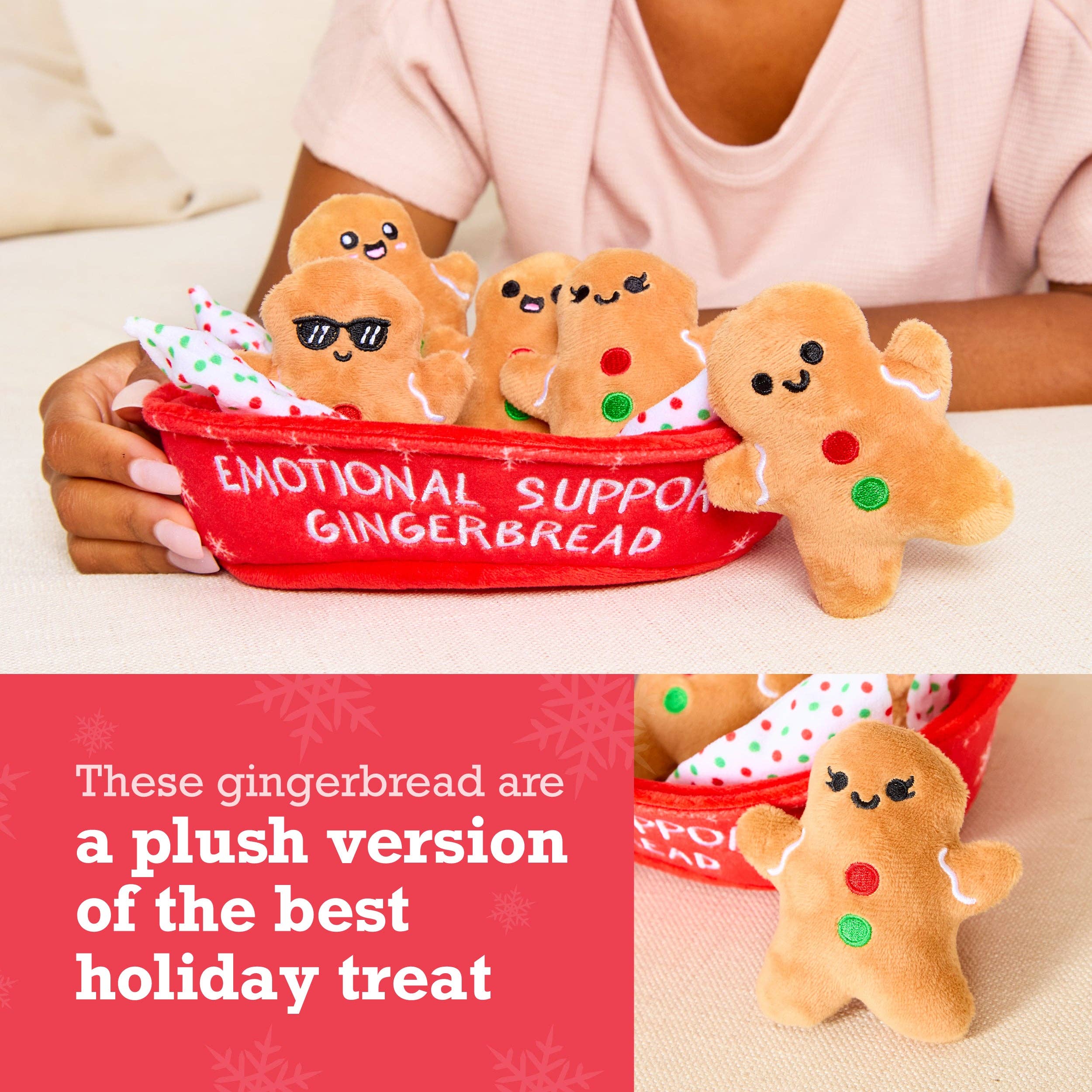 What Do You Meme - Wholesale Stuffed/Plush Toy - Kids & Baby - Emotional Support Gingerbread – Set of 5 Gingerbread Cookies1