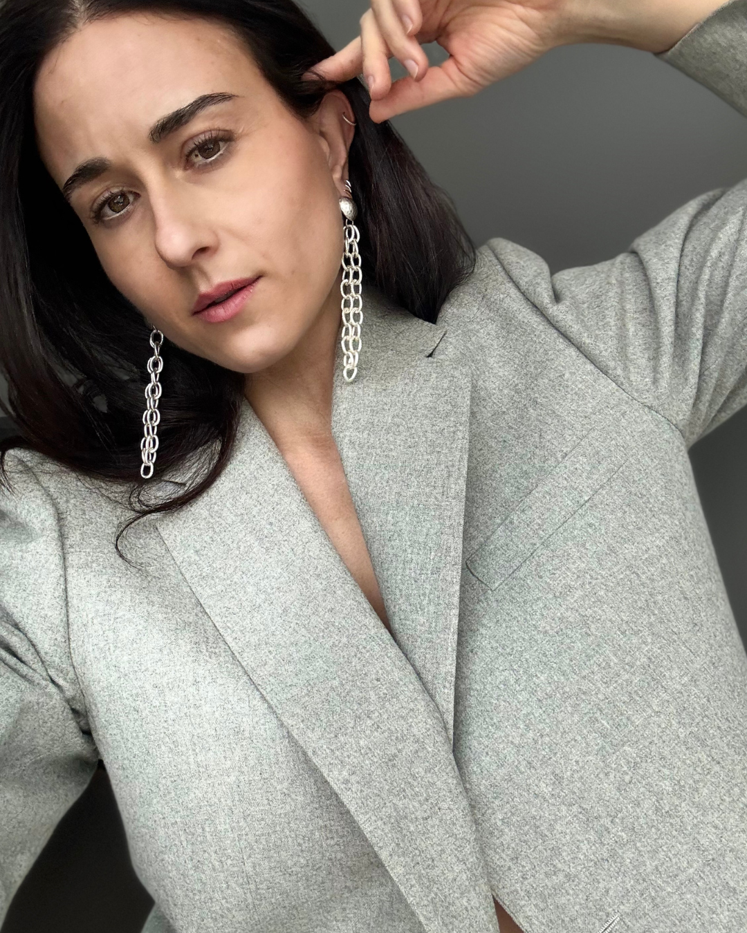 WILYMI Jewelry Co – wholesale Dangle earrings – Draping Chain Earrings | Silver Plated RoundTop7