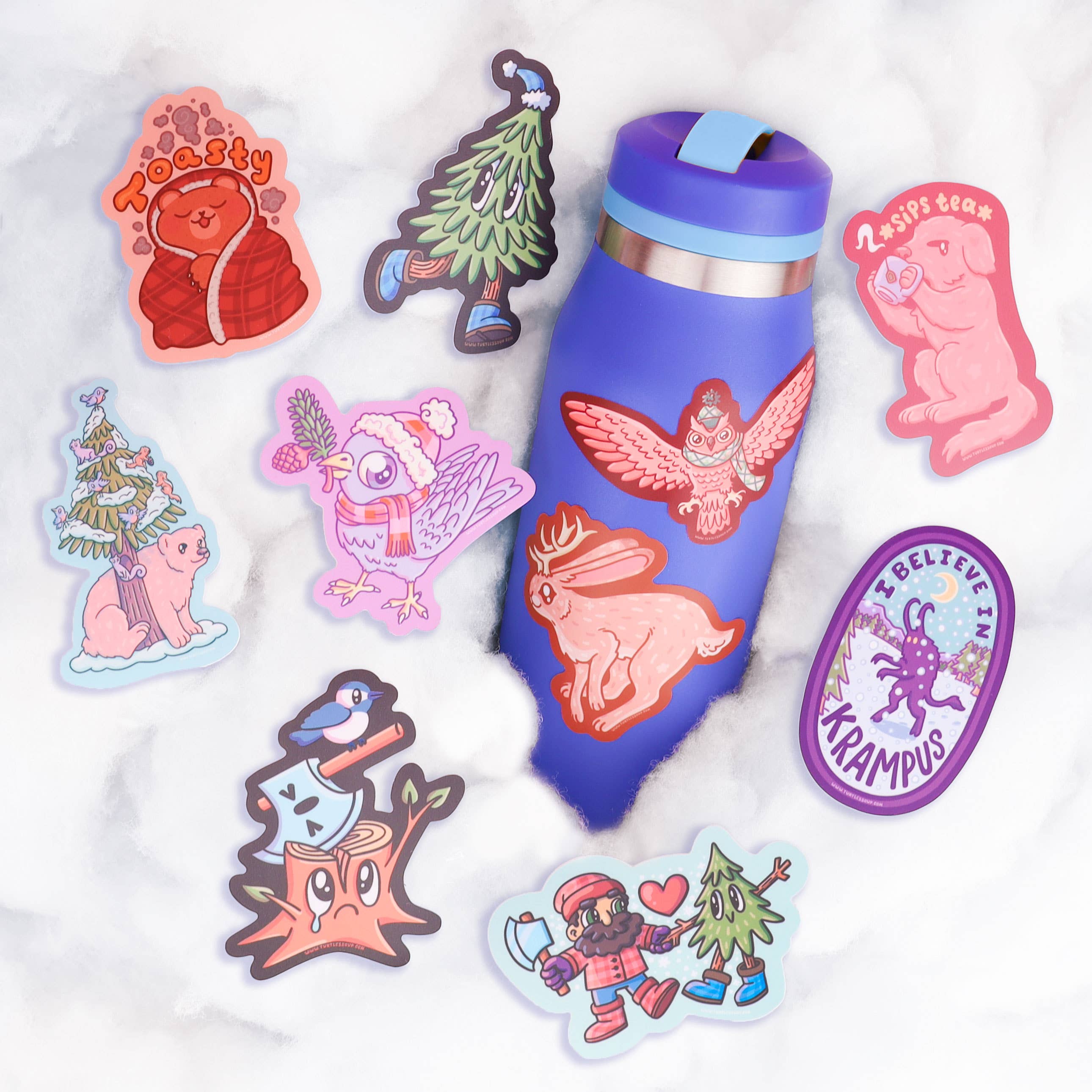 Turtle's Soup - Wholesale Sticker - Jackalope, Mythical, Winter, Christmas, Vinyl Sticker1