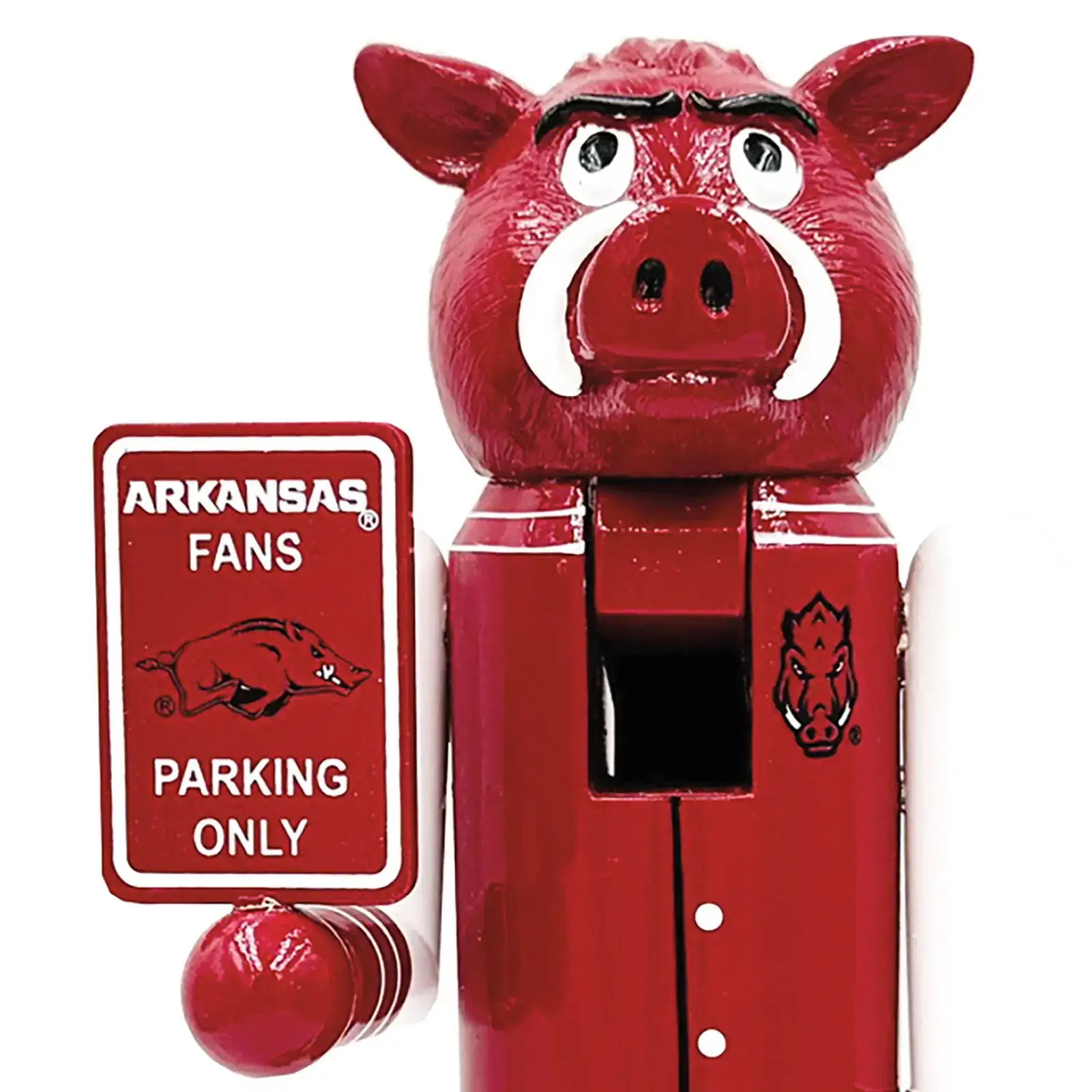 Santa’s Workshop Inc. - Wholesale Holiday Nutcracker - 12" Arkansas Beware of Razorbacks Nutcracker1