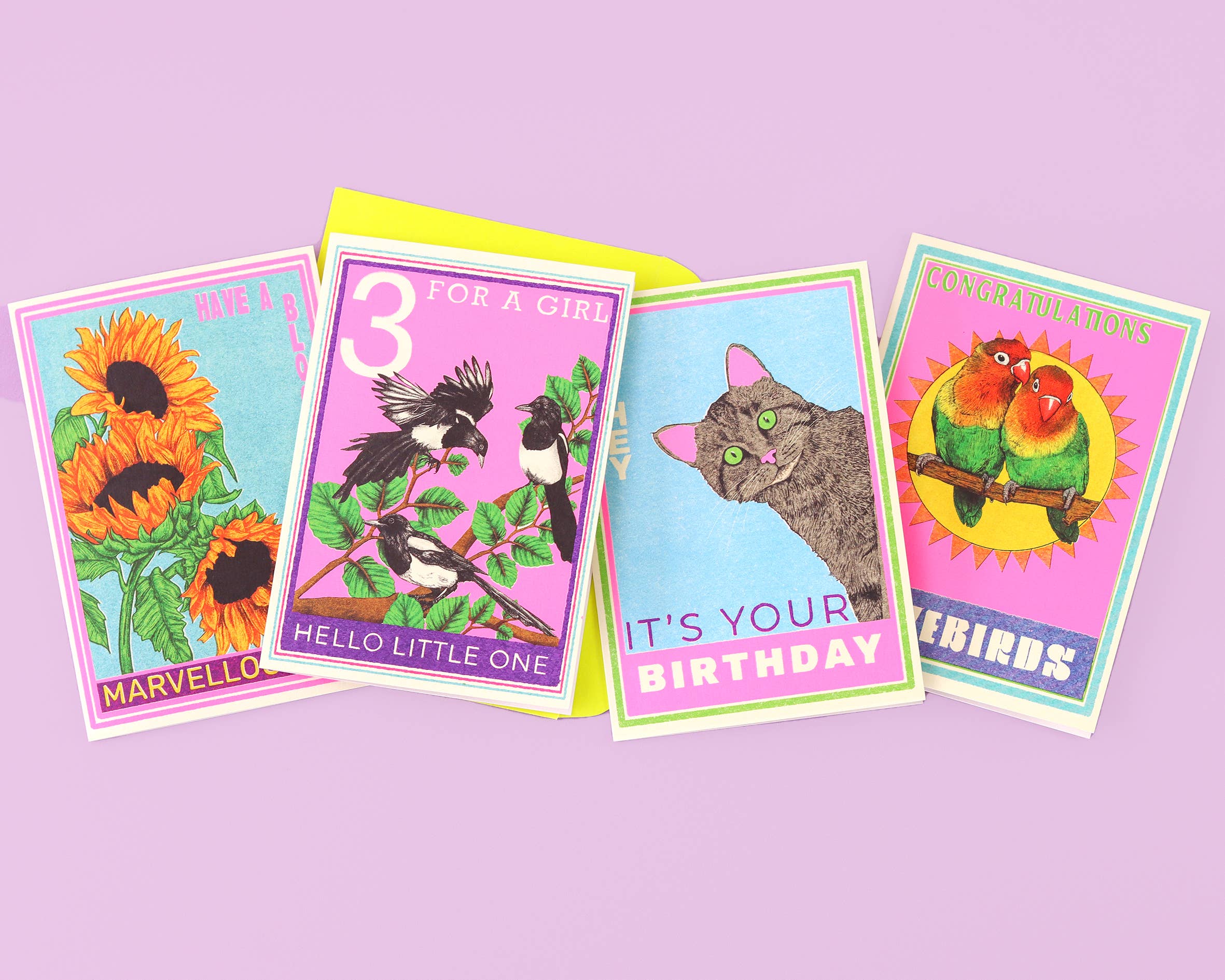 Fawn & Thistle Ltd (US Duties Paid) – wholesale Baby card – Magpie New Baby Girl Card | New Parent | Bird Greetings Card5