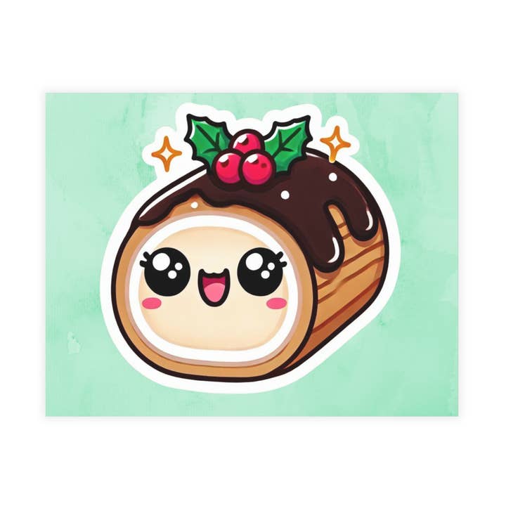 Bûche de Noël (Christmas Yule Log) Postcard for wholesale by Postcard Circus