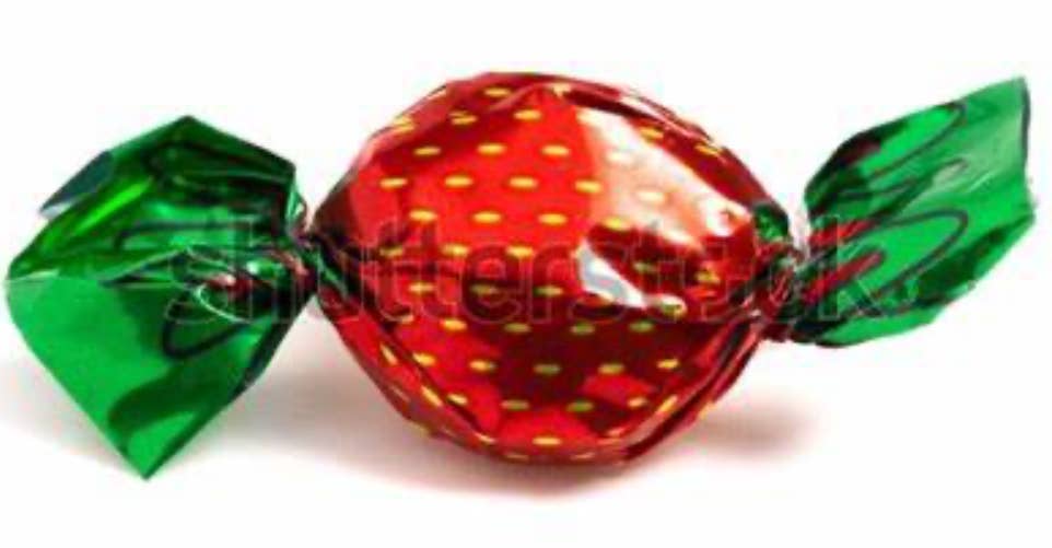O'Shea's Candies Sweet Shop - Wholesale Hard Candy - Nostalgic Original Strawberry 🍓 Hard Candy Foil Wrap 1/2lb6