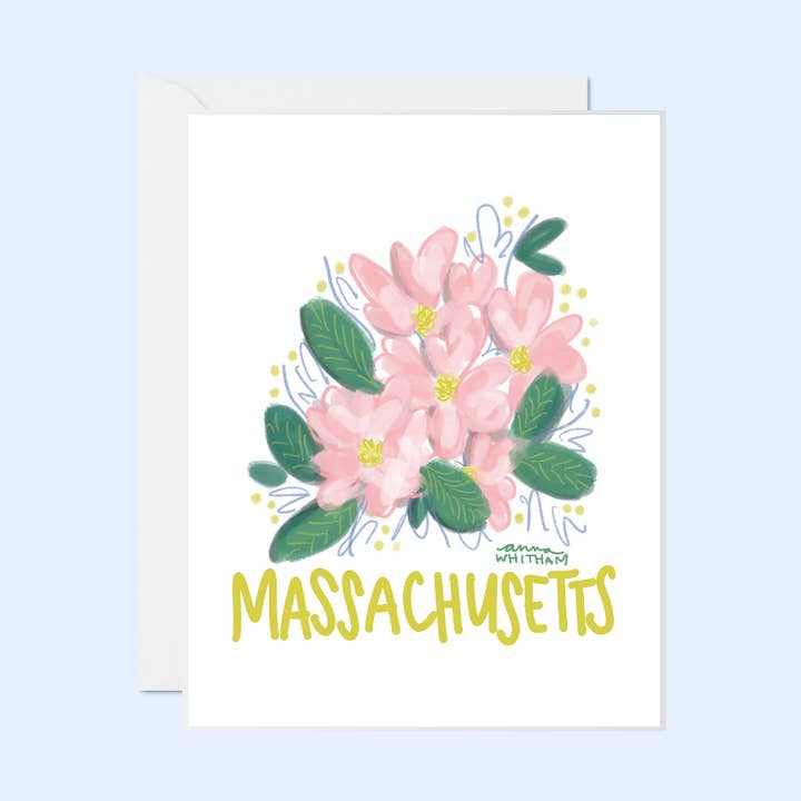 Massachusetts Mayflower Notizkartenset | State Flower | MA | für den Großhandel von Anna Whitham Co.