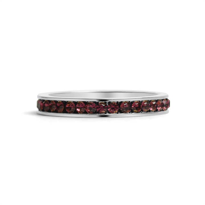 WJW - Wholesale Multi-Stone Ring - Stainless Steel CZ Eternity Ring (January-June)5