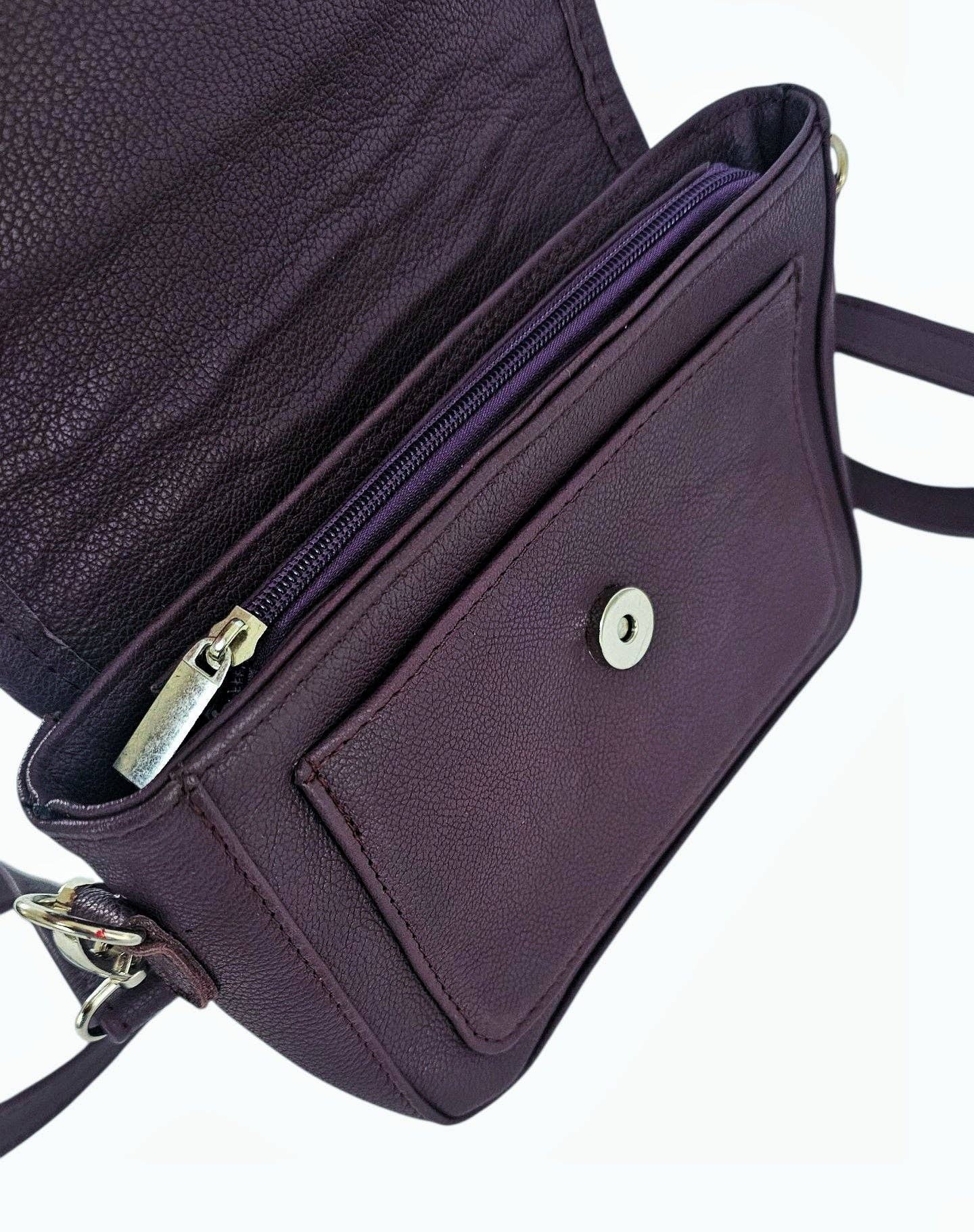 MBH Leather - Wholesale Crossbody Bag - Women's - Nolita Crossbody Bag - Violet2