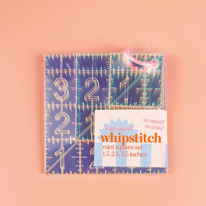 Feral Notions - Wholesale Craft Tool - Mini Squares Set - Iridescent quilting rulers1