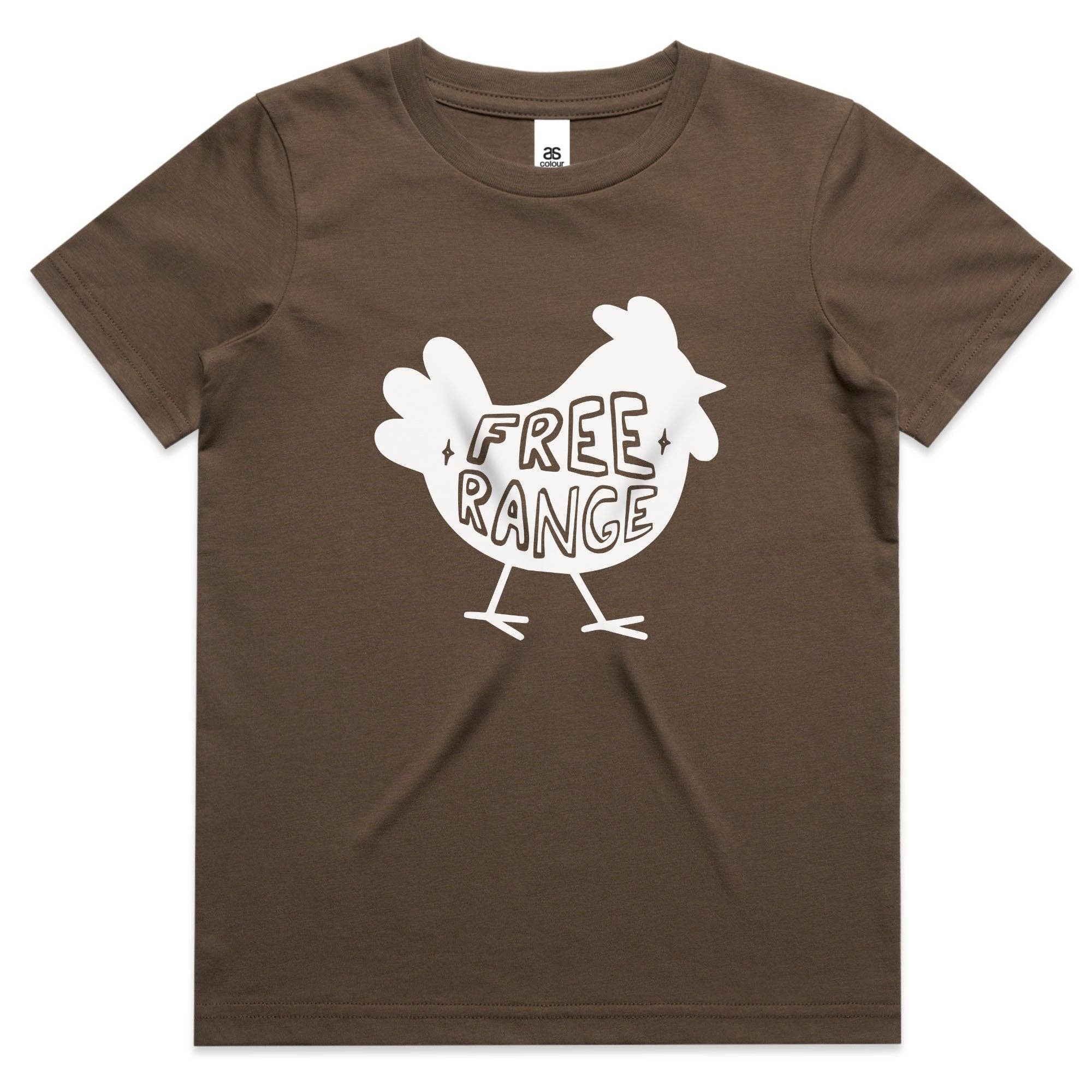 OSME - Wholesale Screen Printed T-Shirt - Kids - Free Range Chicken Kids T-Shirt – Funny Farm Animal Toddler Tee0