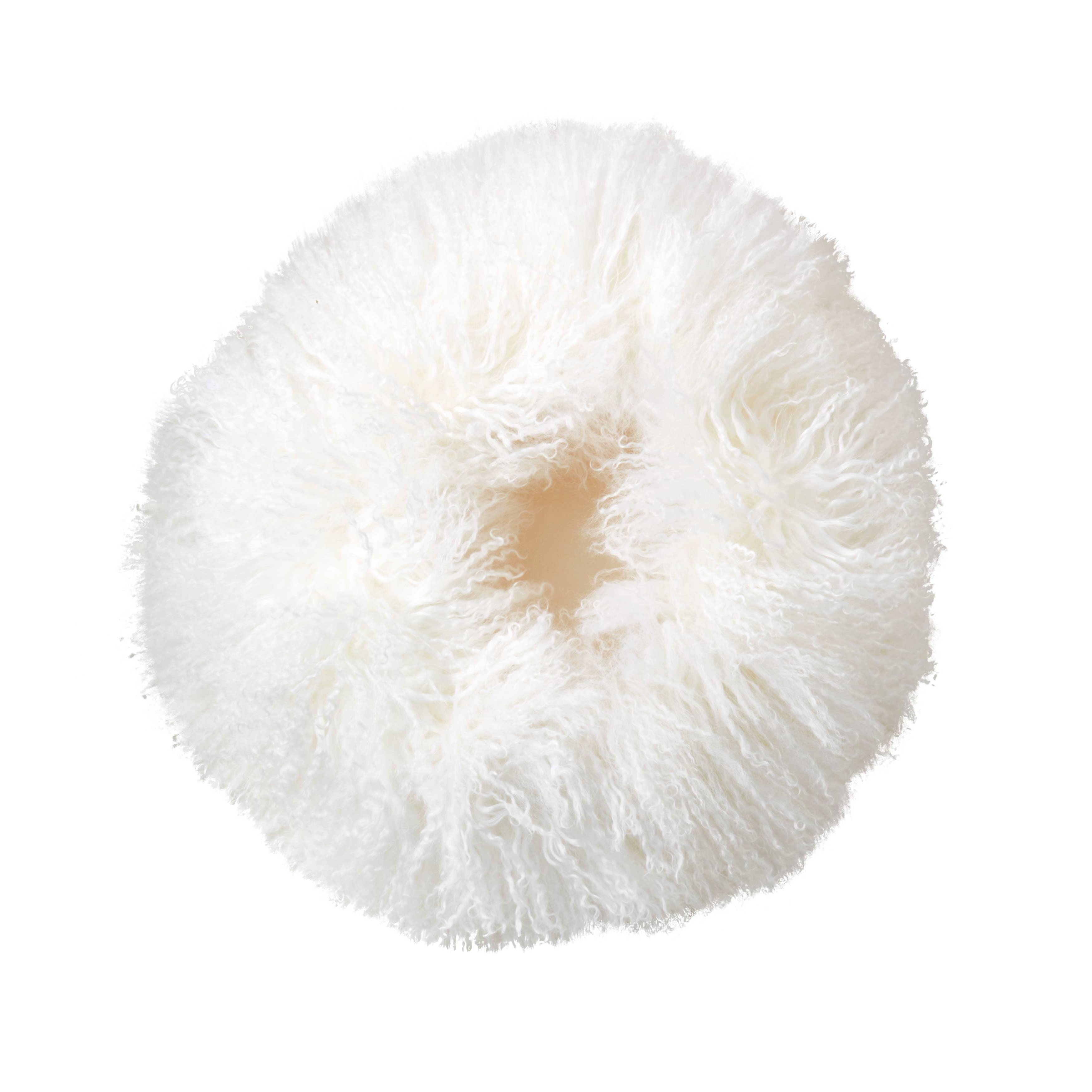Saro Lifestyle - Wholesale Stool - Mongolian Lamb Fur Stool7