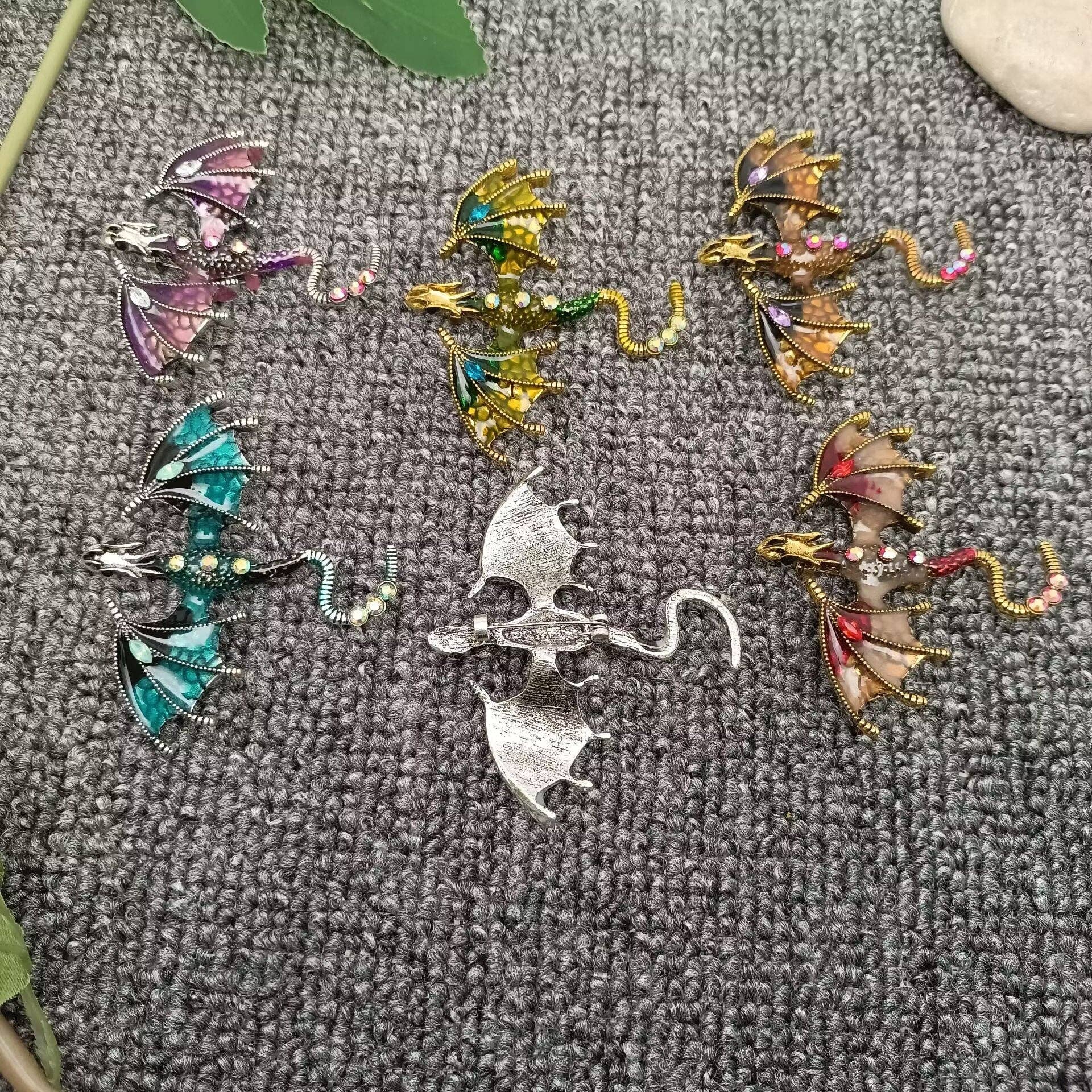 Mio Queena - Wholesale Brooch - Rhinestone Enamel Dragon Brooch8