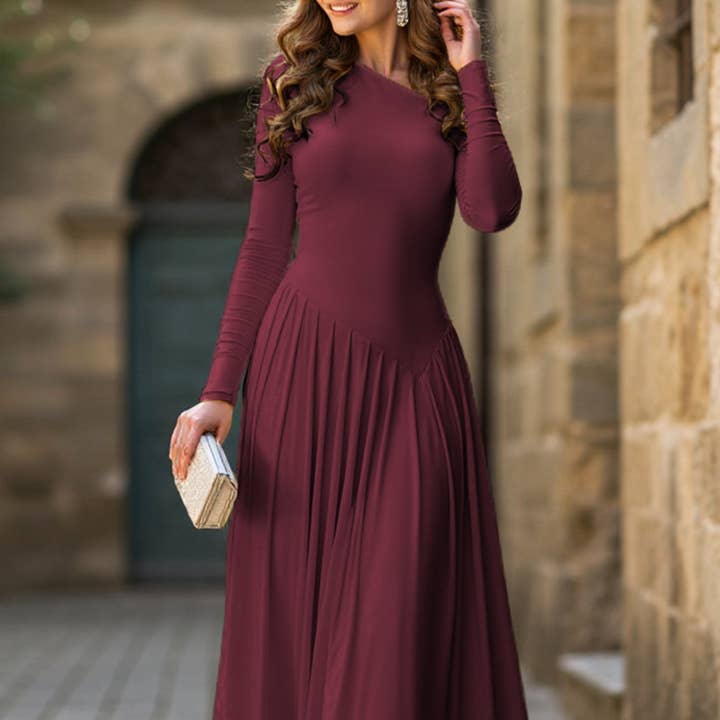 Casual high waist long sleeve maxi dress and other Purchase Wholesale ropa mujer. Free Returns & Net 60 Terms on Faire trending on Faire.