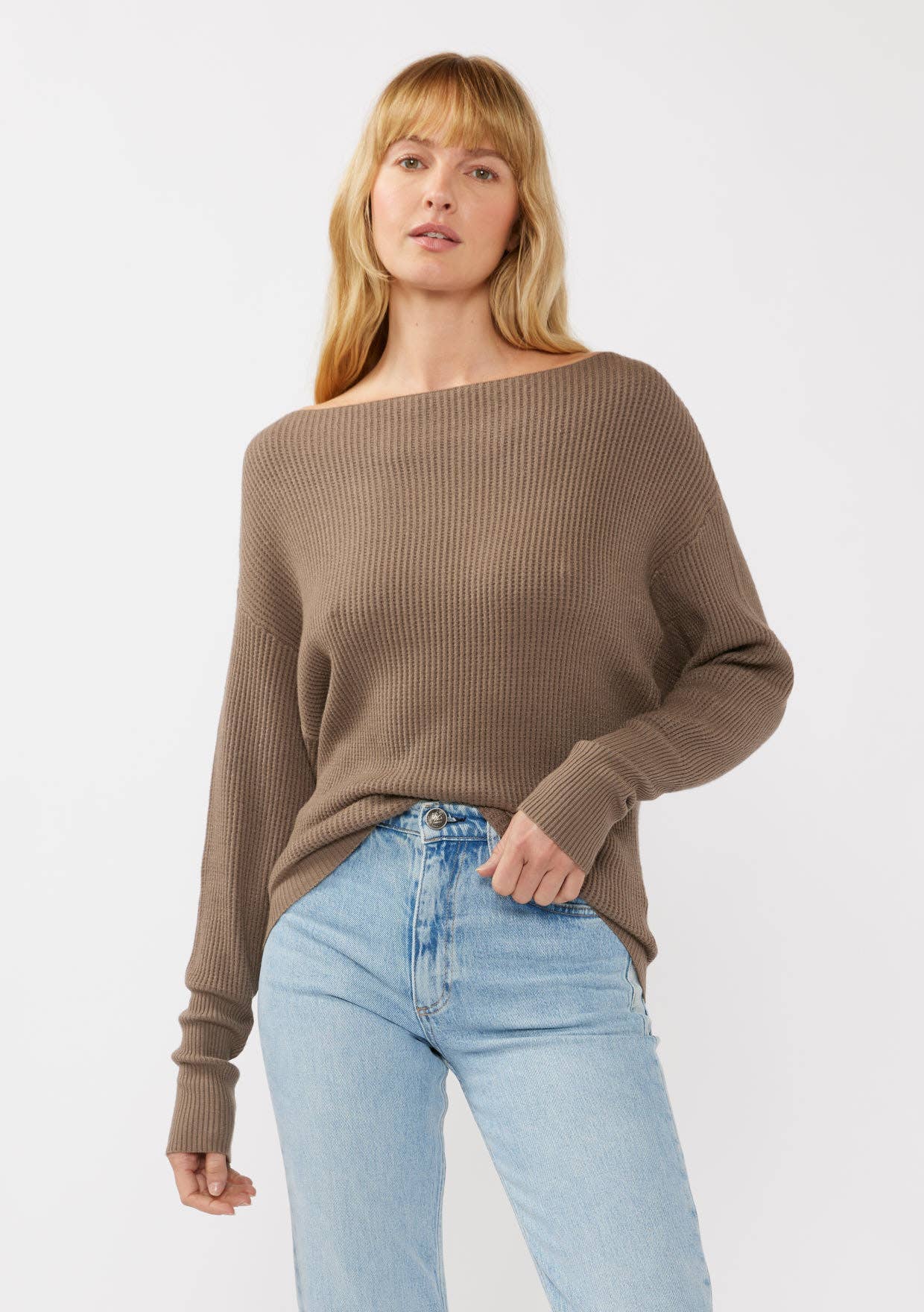 Lovestitch - Vente Pull en maille – femme - Pull en tricot gaufré à manches longues43
