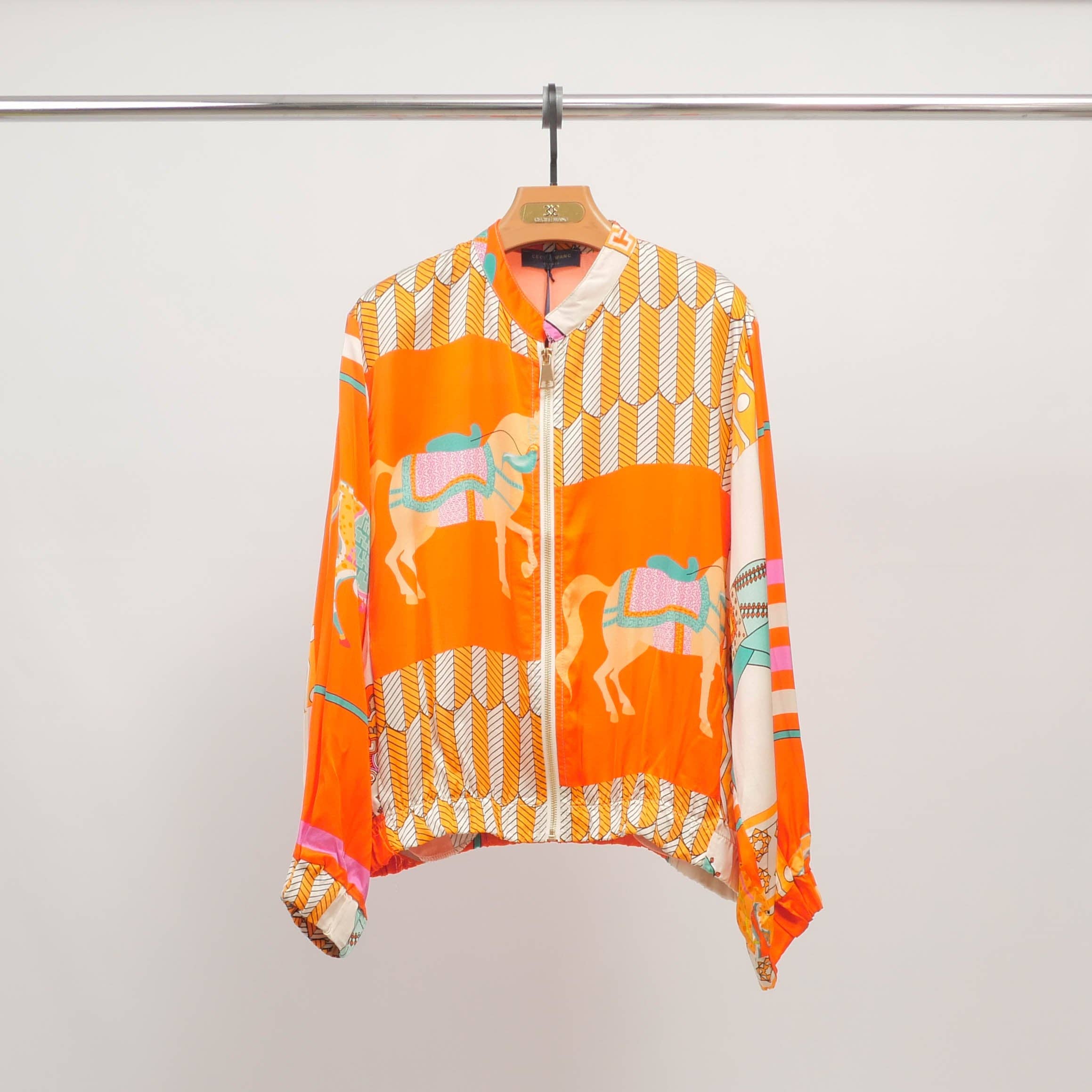 Cecile Wang - Wholesale Jacket - Women's - Horse print jacket in silk viscose KD8772VS-27