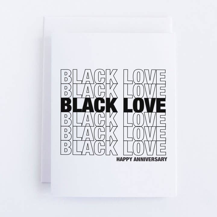 "Black Love" Greeting Card for wholesale by Paperie by MJ