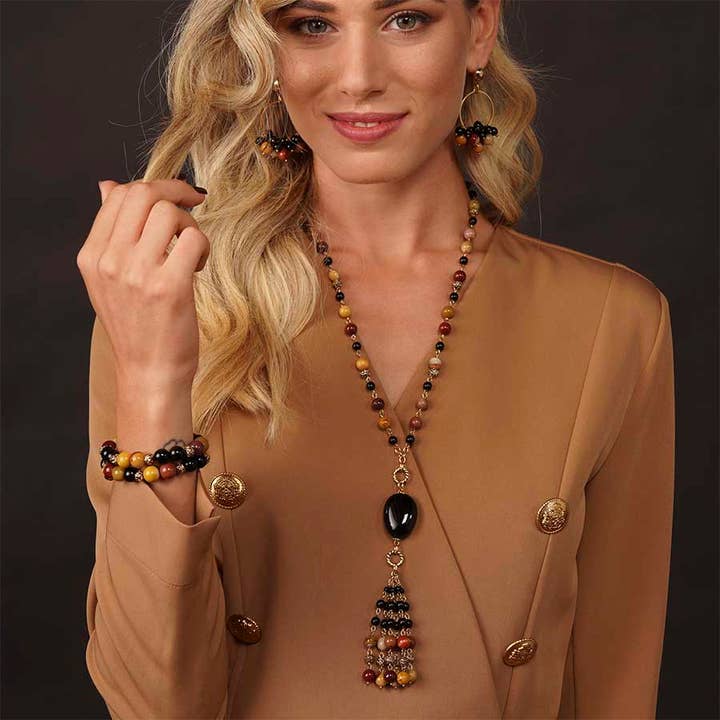 Bijoux Jean André S.R.L. - Wholesale Beaded/Pearl Necklace - Long necklace of semiprecious stones and glass1