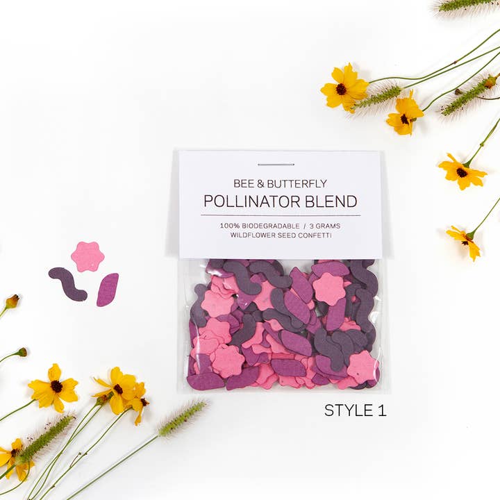 Die Cut Wildflower Seed Confetti - Purple for wholesale by Studio 82°