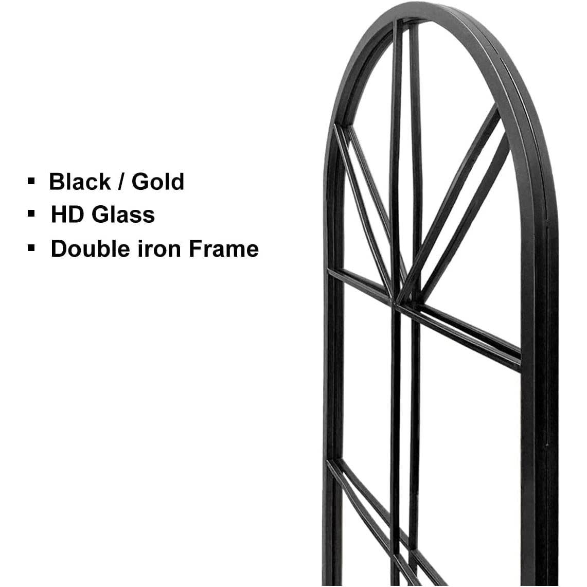 65 By 22 Inch Arched Window Pane Floor Wall Mount Mirror for wholesale on Faire4