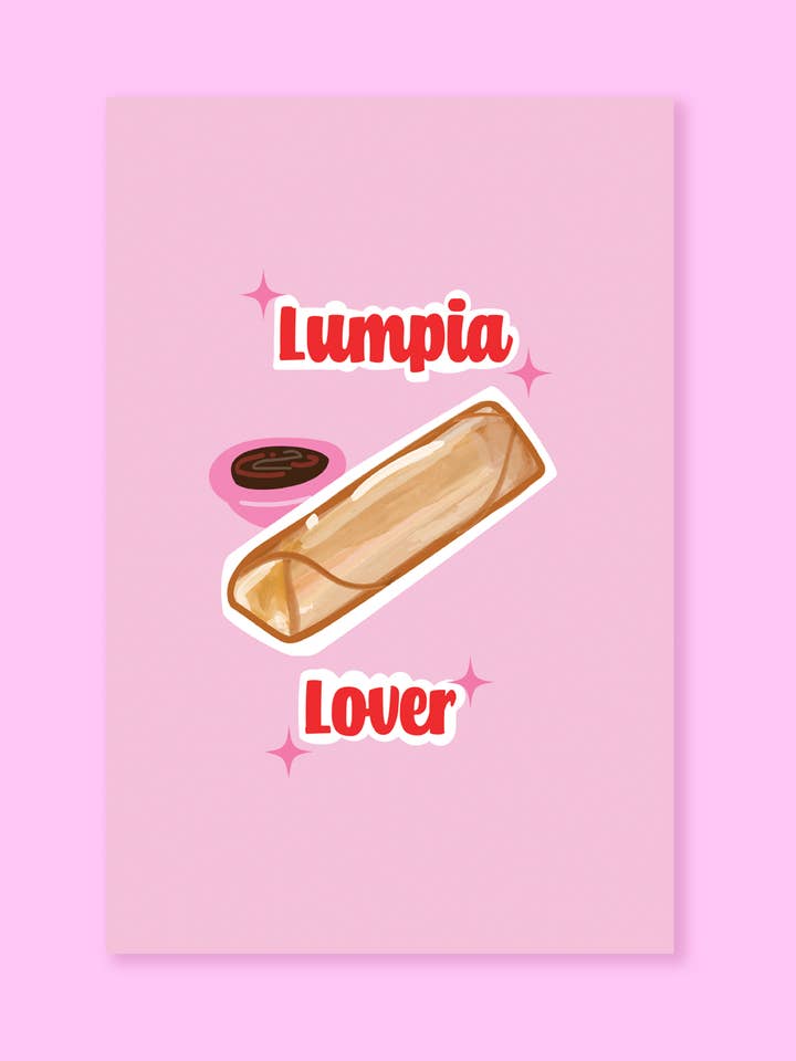 Lumpia Lover Grappige Filipijnse gerechten, roze kunstdruk voor wholesale door SMOOCH