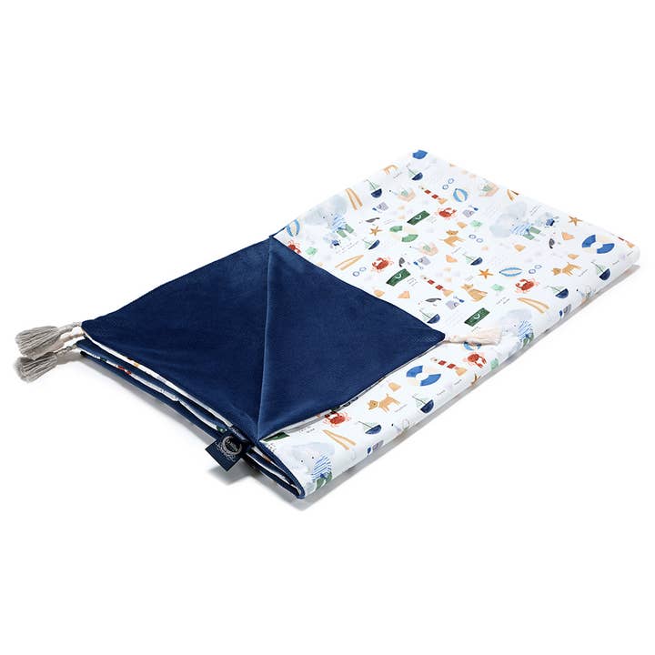 La Millou USA - Wholesale Bedding blanket – Kids & Baby - Medium Light Velvet Blanket - French Riviera Boy - Harvard B0