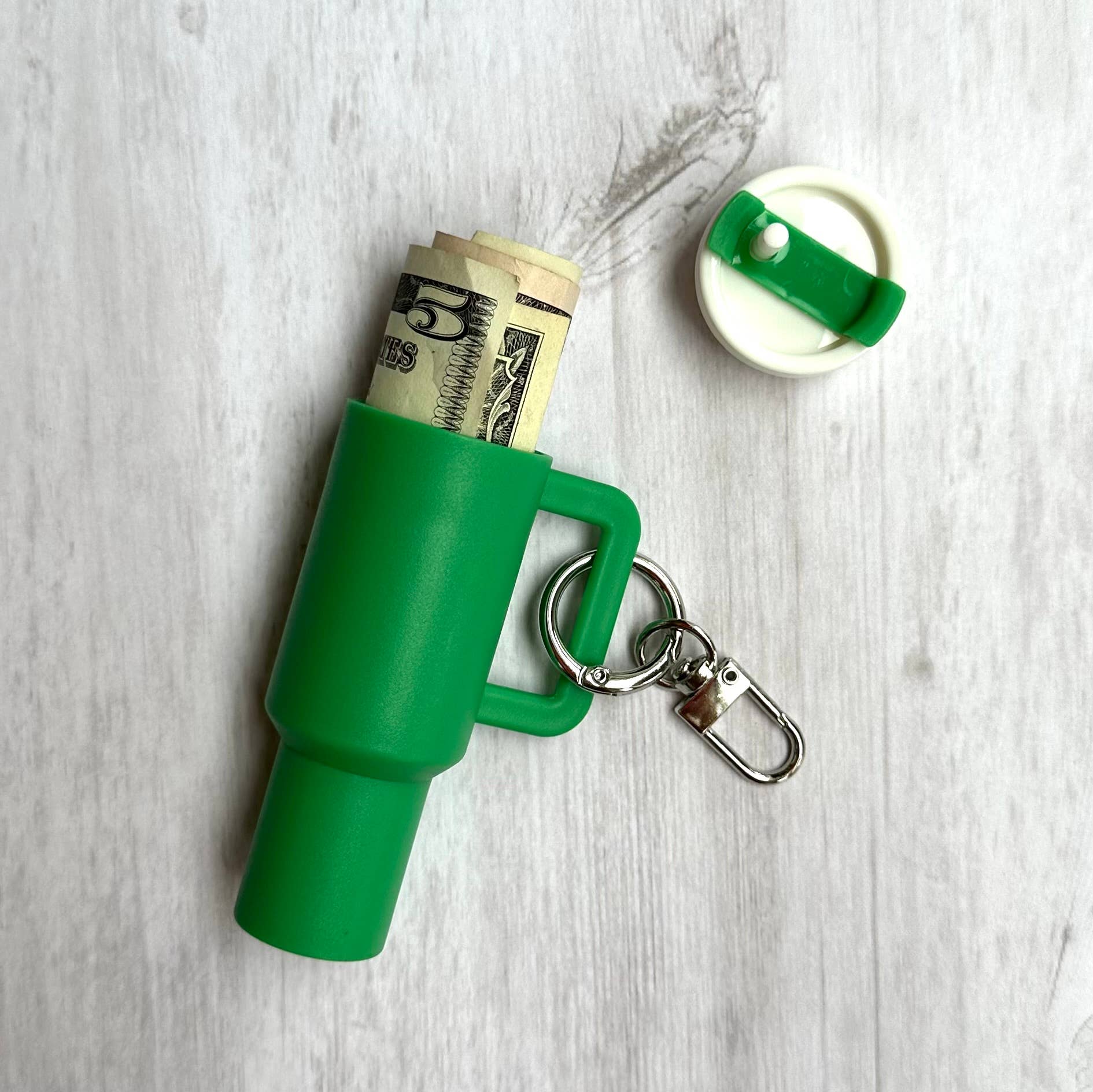 iconic mi - Vente Porte-clés – femme - Porte-clés Mini Tumbler Vert avec Rangement2