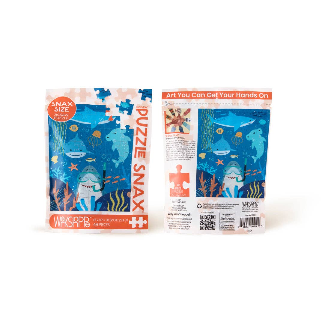 WerkShoppe – wholesale Pussel - Barn – Shark Tank 48-bitars Pussel Snax3