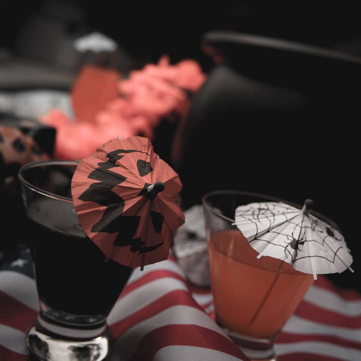 Lively Ghosts - Wholesale Cocktail Pick - Haunted Spirits 'Spiders' | Spooky Tiki Cocktail Umbrellas4